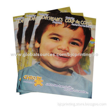 Glossy coated paper magazine printing, monthly periodical